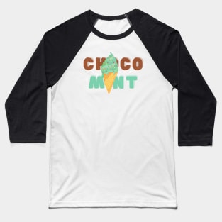 I love ice cream a waffle lot | Choco Mint Ice Cream Flavor | Ice Cream Lovers | Sundae Lovers | Sweet Summer Treat | Sweet Tooth Baseball T-Shirt